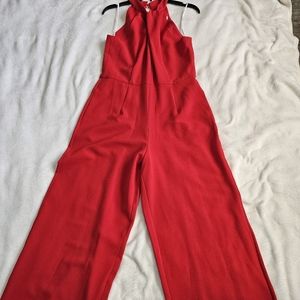 Red Halter Top Jumpsuit